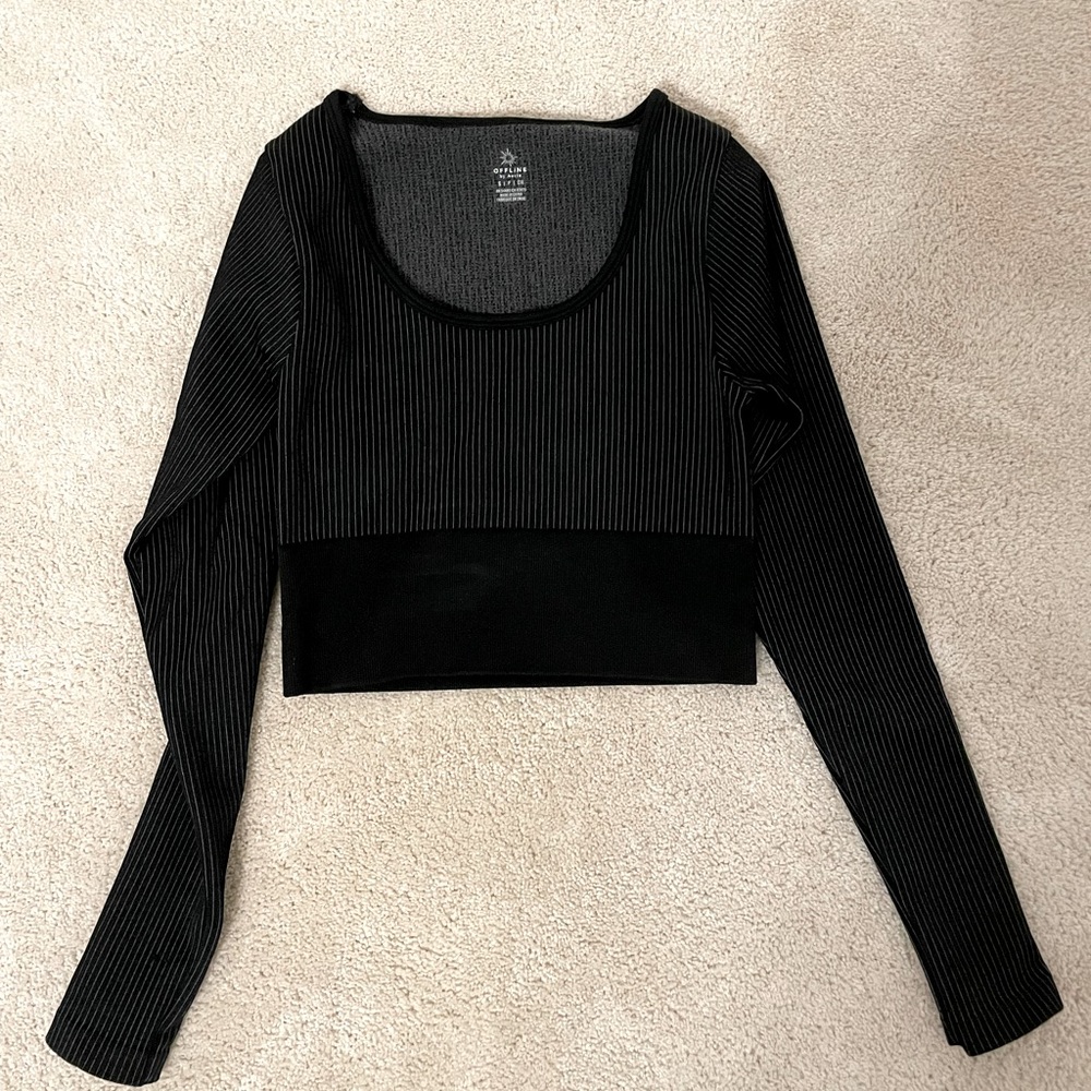 Aerie ribbed workout long sleeve